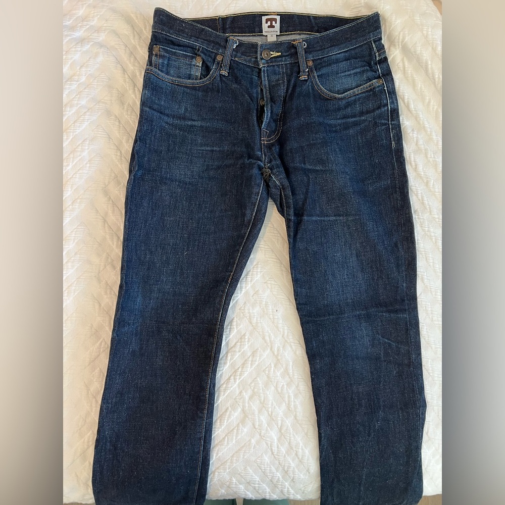 Tellason raw selvedge denim jeans, men’s size 32